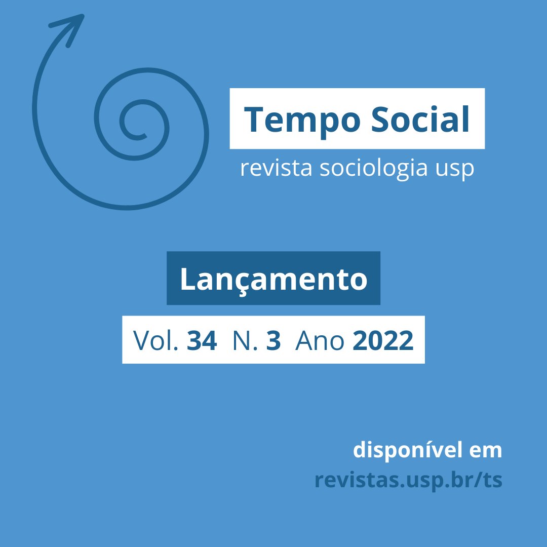 [Lançamento] [Vol. 34, n.3, 2022] A nova edição da Tempo Social já está no ar! Com ela, também marcamos nossa entrada nas redes sociais.

Disponível na Rede SciELO e Portal da USP. Confere!
revistas.usp.br/ts/issue/view/…