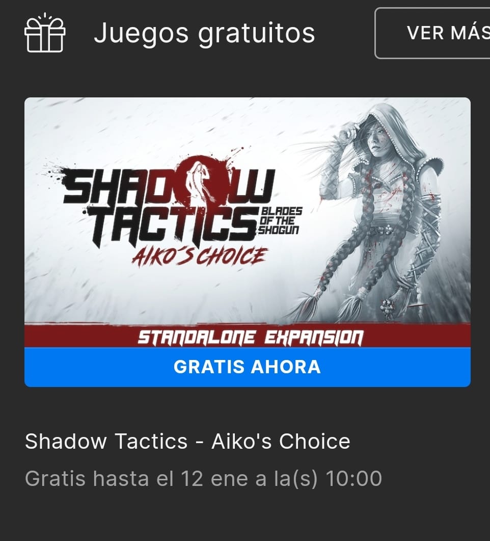 Regalitos del tío epic

#VideoGames
#DebuffoDeInsomnio
#Gaming
#Games
#PS5 
#ps4 
#Xbox
#nintendo
#EpicGamesStore 
#shadowtactics