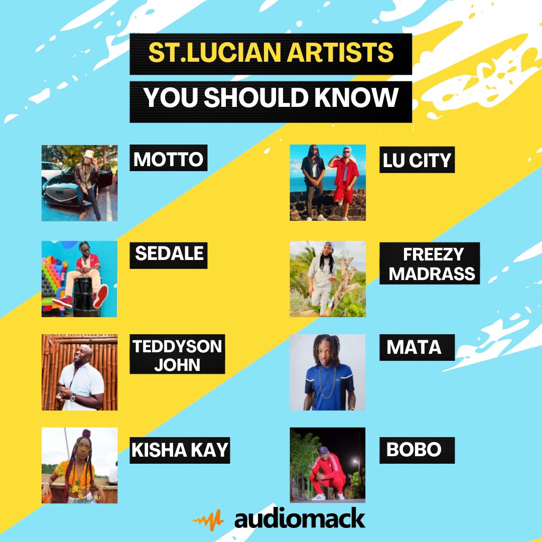 audiomackcarib's tweet image. ST. LUCIAN ARTISTS YOU SHOULD KNOW RIGHT NOW 🇱🇨🎧

🔶 @Motto_ilovesoca 
🔶 @Sedalemusic 
🔶 @TeddysonJohn 
🔶 @Its_Kisha_Kay 
🔶 @lucityofficial 
🔶 @freezyehcaredeh 
🔶 #Mata
🔶 @delvornlongvil2