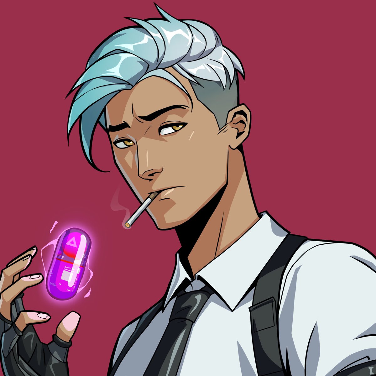 nftThiccThighs's tweet image. #NewNFTProfilePic smoking trait has finally been acquired!! thanks for the trade @NFTChef say hello to my forever #VAL @valhalla