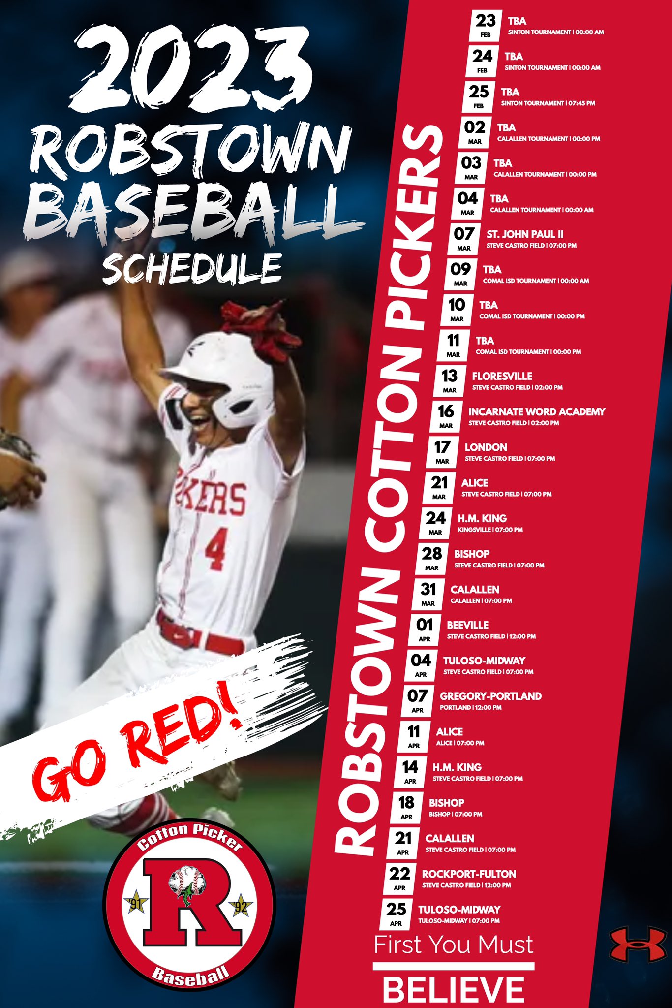 Robstown Cotton Picker Baseball on Twitter "FirstYouMustBelieve