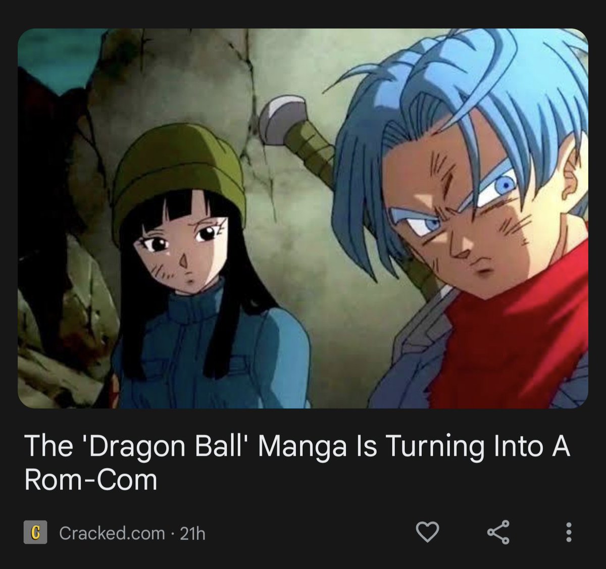 Shit that I don't have to click on, and will not click on, in order to know it's utter garbage. #dragonball #dragonballz #dbz #dragonballsuper #dbs
