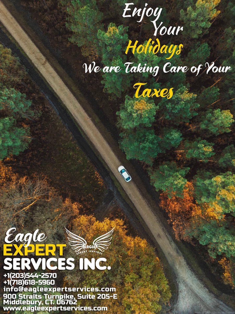 Eagleexpert's tweet photo. Eagle Expert Services 
Solution to All Your Tax &amp; Accounting Issues
📞 Call: +1 (203) 544-2570 +1 (718) 618-5960 (Mon-Fri).
📍 Address: 900 Straits Turnpike, Suite 205-E, Middlebury, CT 06762
📧 Email: info@eagleexpertservices.com
🌐 Website: https://t.co/ERlQbmyAWv https://t.co/UX0sbFQydq