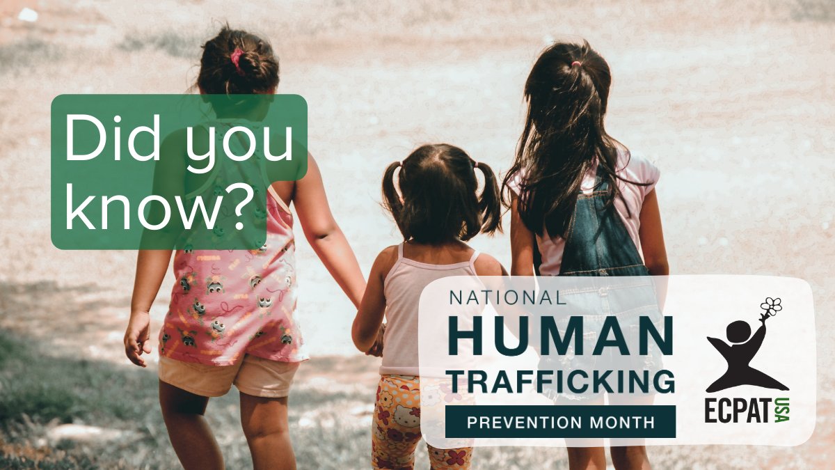 Did you know that nearly one third of the victims of #trafficking identified in the world are #children? While boys are detected as mainly being trafficked for forced labour, detected girls are largely trafficked for sexual exploitation. Source: UNODC
#csam #sextrafficking