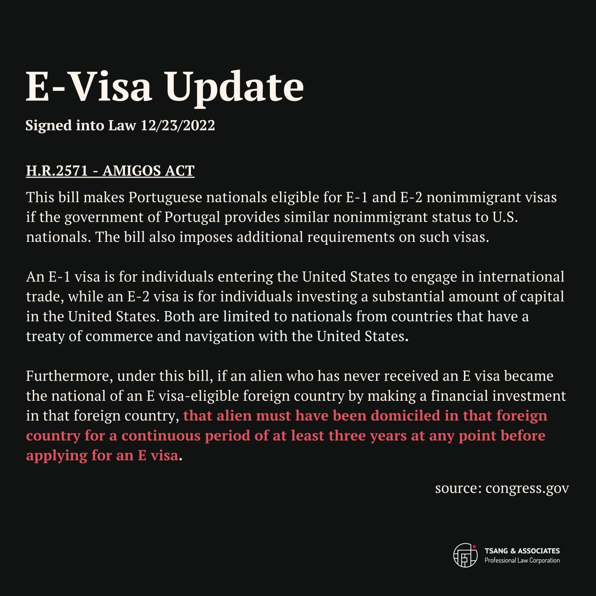 tsangslaw's tweet photo. E-Visa Applicants must have been domiciled in a E visa-eligible foreign country for at least 3 years at any point before applying for an e visa. This 3-year residency rule effectively cancels E2 visas for applicants from Turkey and Grenada. #evisa #e2 #e1 #e2visa #immigration https://t.co/hQXsCYHbhh