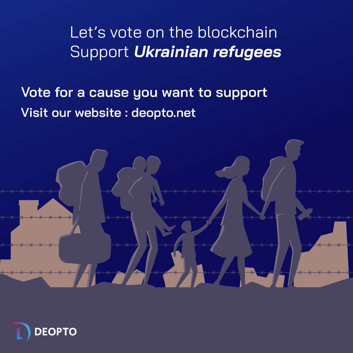 deopto's tweet photo. Second option for our first poll:

Support Ukrainian refugees.

Our first poll's main focus is the help our local surroundings. To support Ukrainian refugees coming to Hungary our main goal if this option wins to support shelters financially.

Vote: https://t.co/nNgRH5qUBg https://t.co/HCWUBzai4o