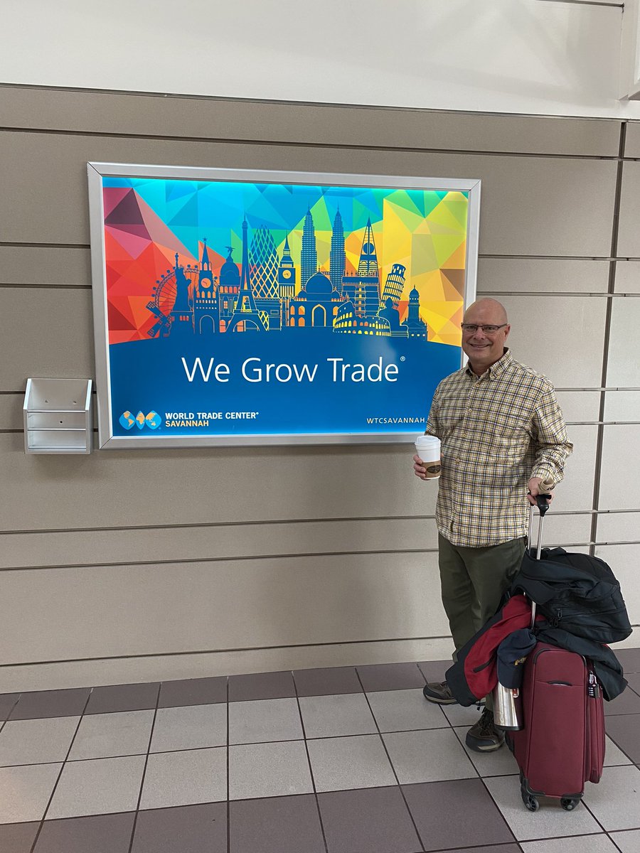 Past Board Chariman John Petrino spotted in Savannah/Hilton Head International Airport in front of our sign. Safe travels, John!