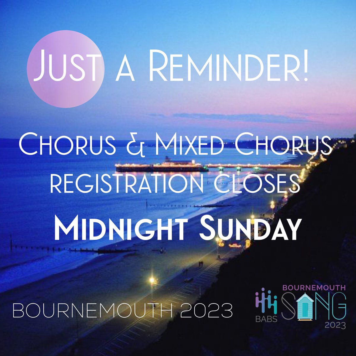 Although we’re sure you don’t need a reminder, we’re just leaving this here to be on the safe side!

singbarbershop.com/sing-2023-chor…
#BABS2023 #Sing2023 #ChorusReminder