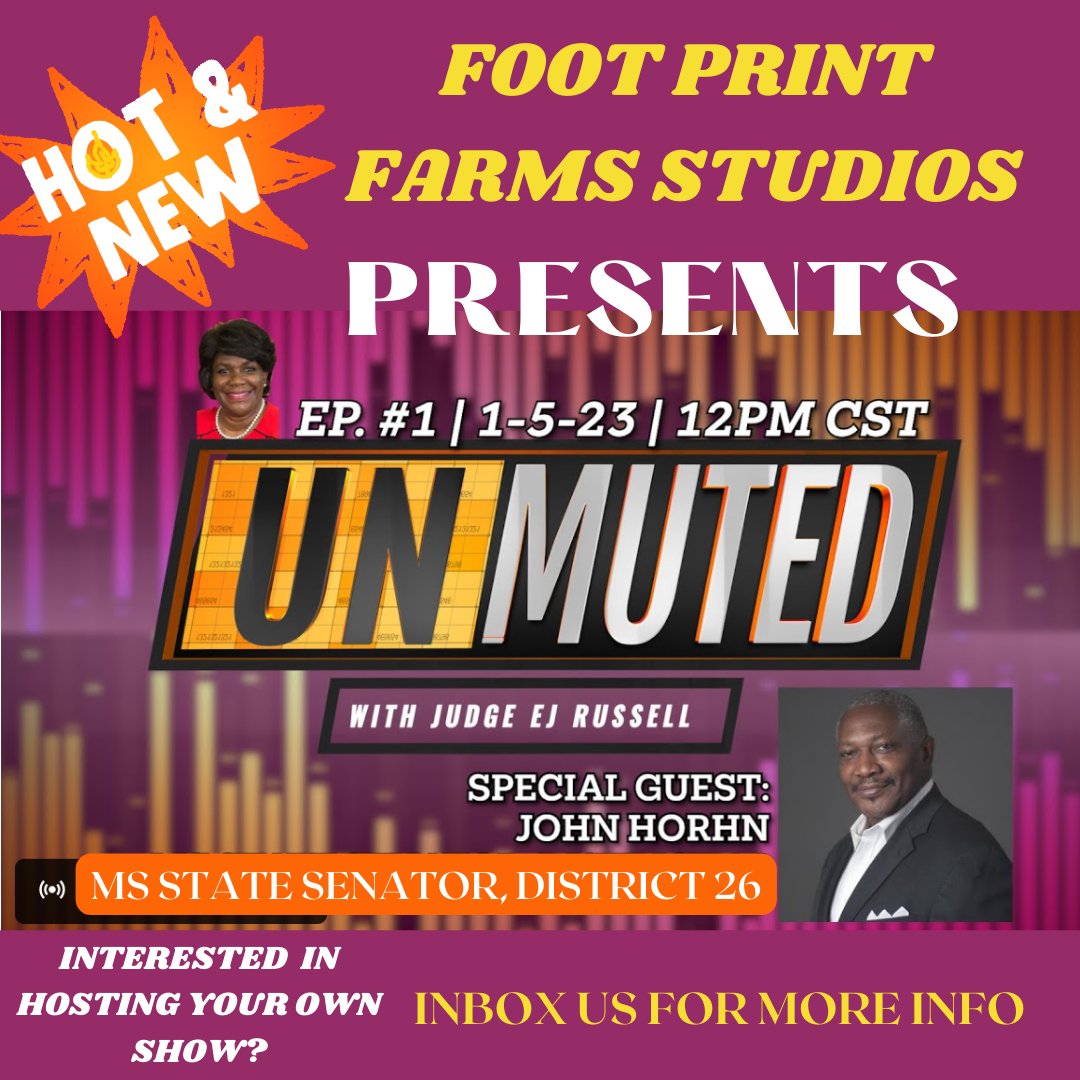 Did you know that Foot Print Farms has our very own studio, Foot Print Farms Studios, where we produce our AG + Culture show on our You Tube Channel - MS Foot Print Farms.  Not only do we produce our own show, but we also can produce a show for YOU!