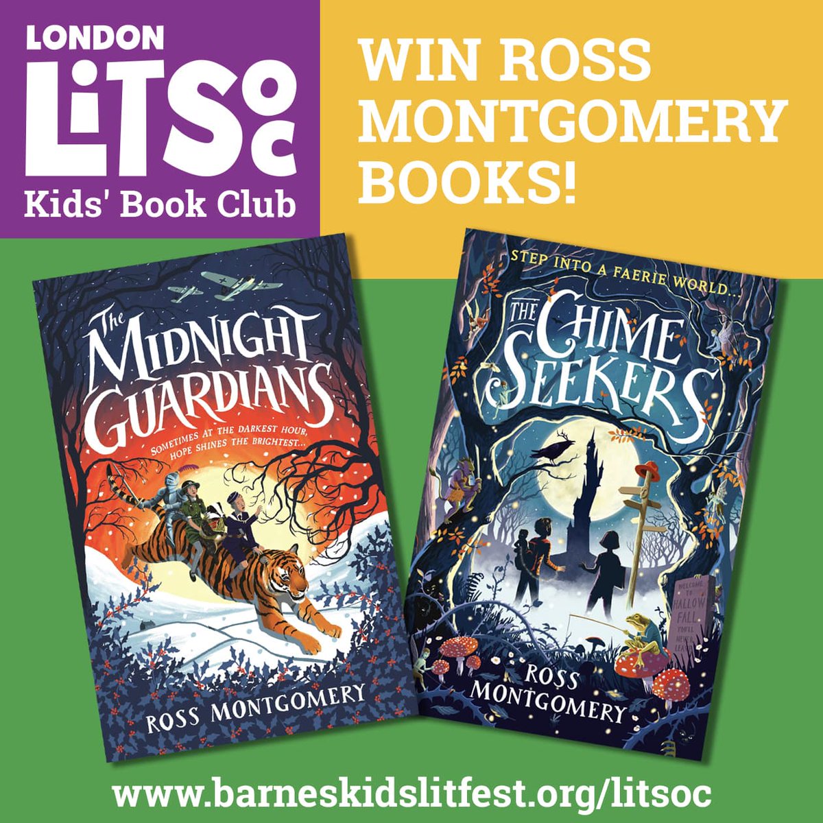 GIVEAWAY! We're reading #TheMidnightGuardians for the next meeting of our super fun kids' book club with <a href="/mossmontmomery/">Ross Montgomery</a> on Saturday 21 January and we've got TWO sets of his books to give away. Like, follow, RT &amp; tag a pal by 4.00pm 8/1. Ts &amp; Cs on website bit.ly/34PQ9Zi