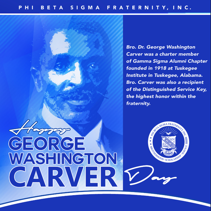 XiChiSigma1914's tweet image. Today we celebrate the life of renowned agricultural scientist George Washington Carver. Happy Carver Day!
#Sigma108 #TheXCSWay