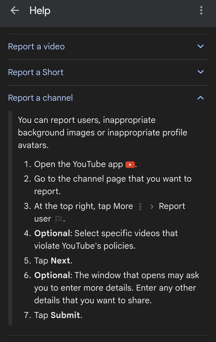 GeeMan_Wu's tweet photo. Anyone else see how the instructions are not applicable here? 
#fake #youtubechannel #REPORT https://t.co/4kP0oaDRCq