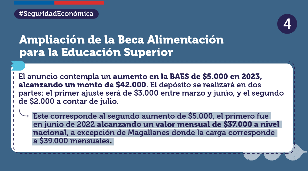 Anuncio de mejora en Tarjeta BAES