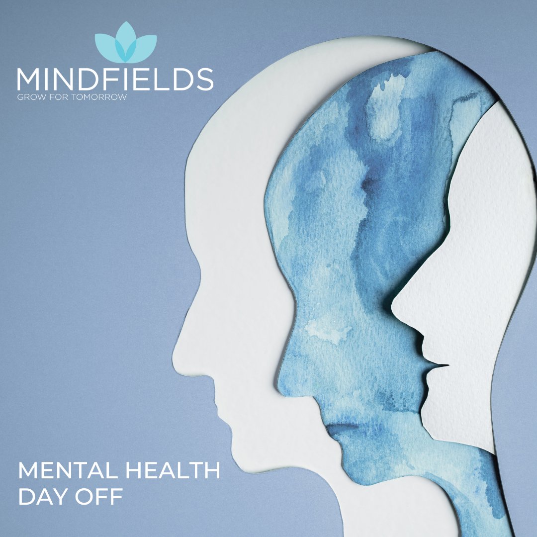 Today is a Mental Health Day Off at #Mindfields! Our #culture supports &amp; destigmatizes #mentalhealth &amp; a day off every quarter is one way we show our commitment to the overall #wellbeing of Mindfielders. A healthy &amp; happy team today is key to our success &amp; growth for tomorrow!