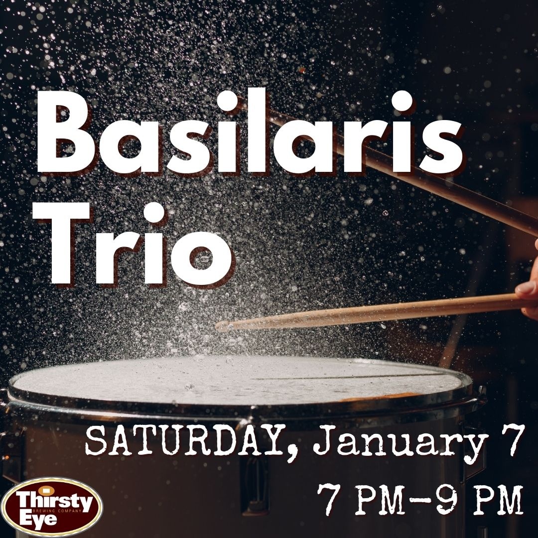 Saturday night we have Basilaris Trio from 7 to 9 pm! Have a relaxing evening with some cool Jazz fusion/psychedelic music. What's could be a better way to glide into Sunday?!
