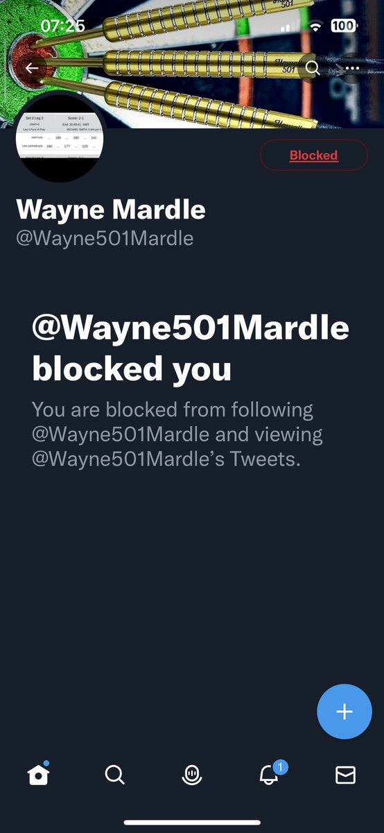 chambo7410's tweet photo. @SkySportsDarts @Wayne501Mardle The guy is a flog but it was great to see/hear him go nuts and then lose his voice 🤣 I may change my view on @Wayne501Mardle if he ever decides to unblock me.. https://t.co/s3DUDCSCw8