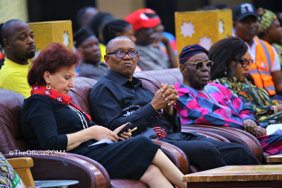 PeterObi's tweet photo. Thank you Ekiti OBIdients for an awesome outing, and show of love. I wish to reiterate my very special thanks to Ewi of Ado -Ekiti, Oba Adeyemo Adejugbe, and his council of chiefs, Afe Babalola (SAN), the Management of Afe Babalola University Ekiti. https://t.co/GNEtix06ix