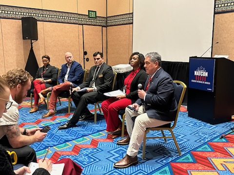 iava's tweet image. Great work by #IAVA&apos;s @TomPorterDC and @KaitYancy who joined @DeptVetAffairs for a discussion on the recently passed #PACTAct, available benefits, and what it means for #StudentVets. This year&apos;s #NatCon2023 is off to a fantastic start! Thank you, @studentvets!!