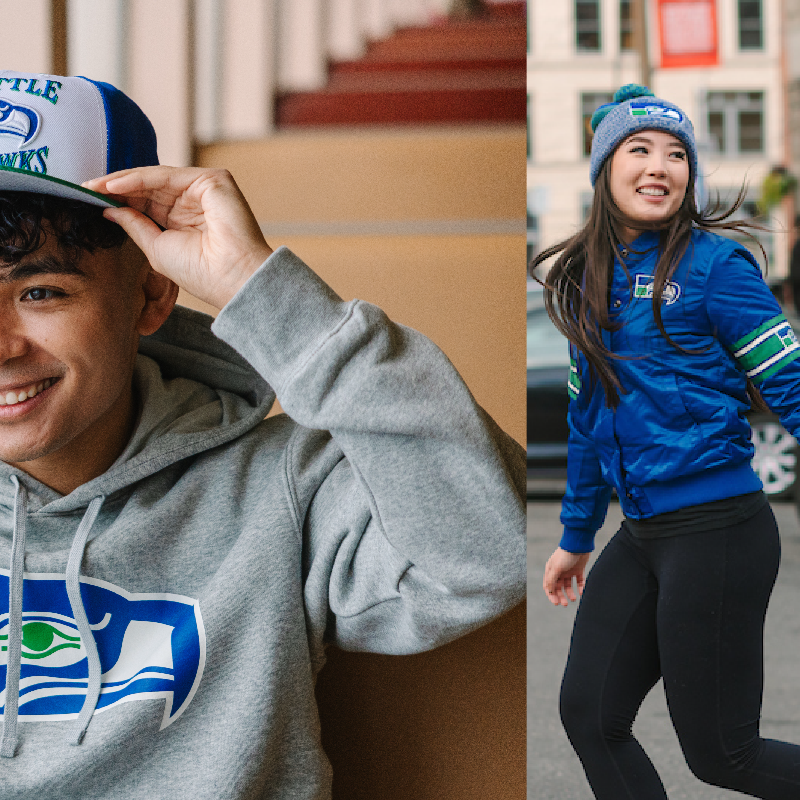 SeahawksProShop's tweet photo. RETRO EDITION: NEW YEAR NEW GEAR- A big game on Sunday calls for a new Seahawks gameday fit 🧢
Swipe for inspo ➡️
12% off in-store today, come gear up!
#SeahawksStyle x #GoHawks