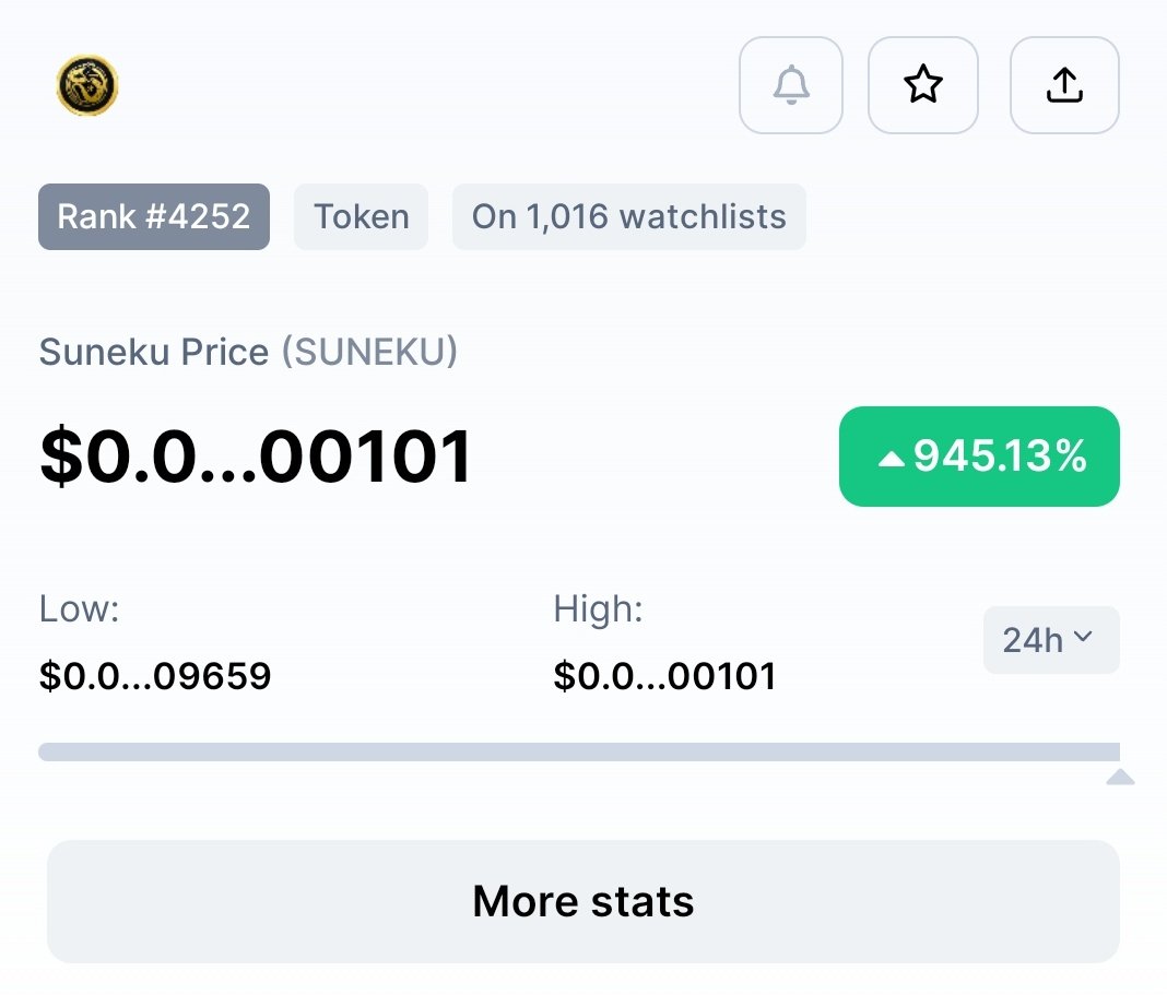 $SUNEKU revived from the dead?

$SUNEKU LP 99% burned and ownership renounced, fully community-driven.

poocoin.app/tokens/0x27d51…

t.me/Sunekucoin

Suneku.com