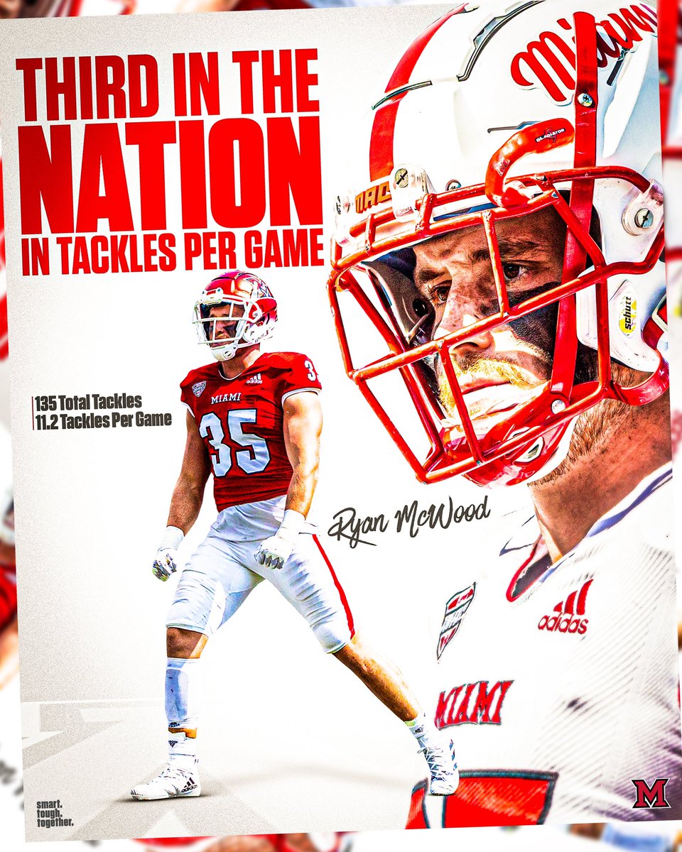 What a way to cap off an outstanding career‼️ @ryanmcwood13 has finished the season THIRD IN THE NATION in tackles per game😳 #RiseUpRedHawks | 🎓🏆