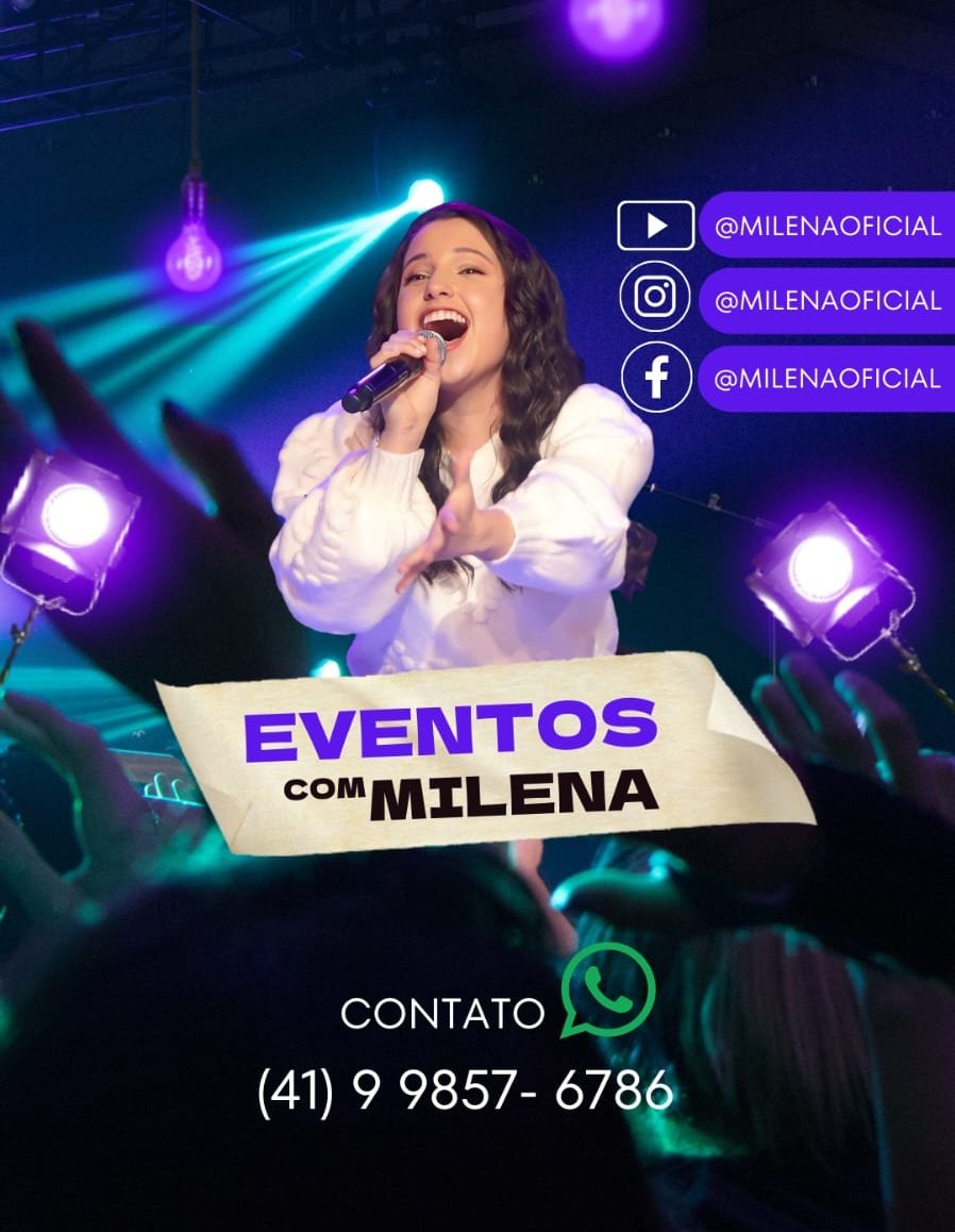 Agenda aberta para todo 🇧🇷🇧🇷🇧🇷
Entre em contato com a minha assessoria e feche a sua data.
Whats: (41) 99857-6786
Será benção fazer parte do seu evento!
Live #Milena15Anos💖 youtu.be/nTxW86nUcHo