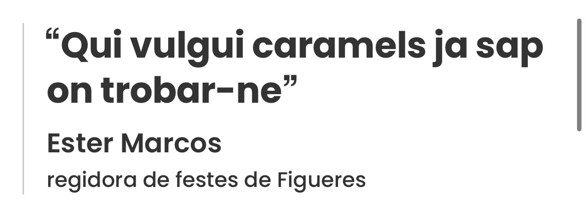 olgareixach's tweet photo. ��Qui vulgui caramels ja sap on trobar-ne” com a resposta institucional de l’@ajfigueres. 

#Reis #SenseCaramels #Figueres @etfelicitofill https://t.co/UEaUAVoKRa