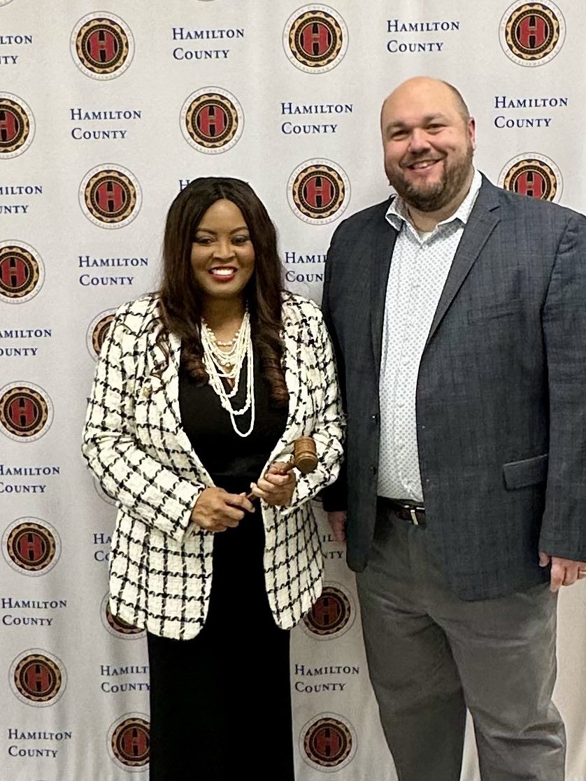 DE_ChadShaffer's tweet image. I had the honor of attending the ‘Passing of the Gavel’ ceremony today for Hamilton County Commissioner Alicia Reece who became President of the Board of County Commissioners. Congratulations President Reece!