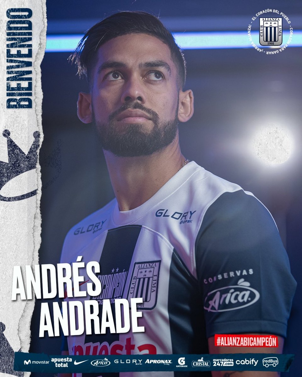 🚨 Alianza Lima 🇵🇪 oficializó la incorporación de Andrés Andrade 🇨🇴 por todo el 2023. El mediocentro de 33 años sumó 5 goles y 5 asistencias en 48PJ en Atlético Nacional 🇨🇴. Tuvo presencia en Tolima 🇨🇴, América 🇲🇽, León 🇲🇽, entre otros. Bienvenido al más grande, 'Rifle' 🔫.