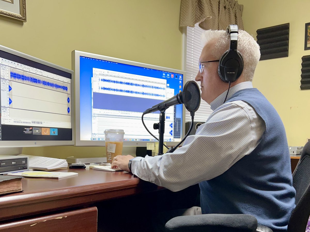 Some one on one audio-editing training this afternoon.