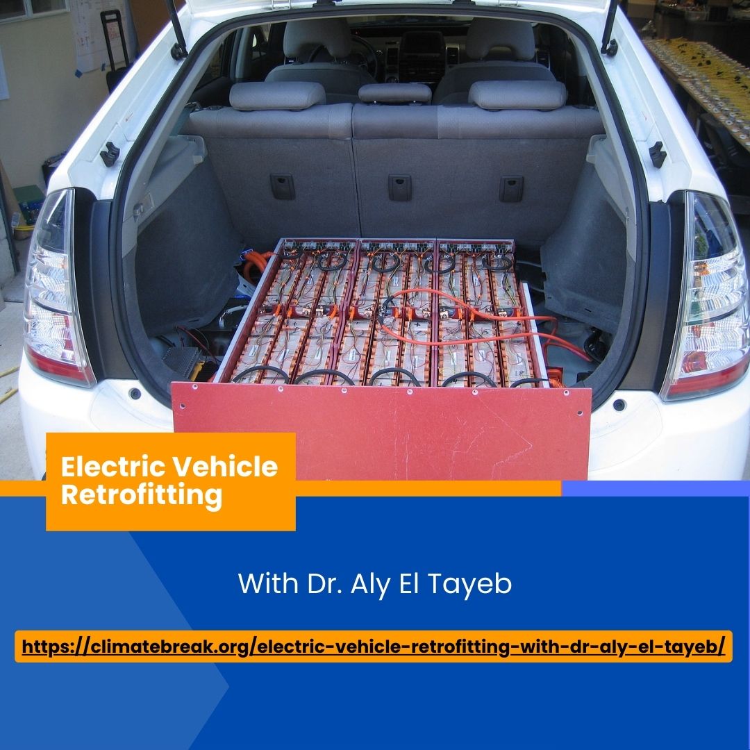 Climate_Break's tweet image. Our most recent #ClimateCrisis solutions episode is playing today on KALW. It is also available at climatebreak.org/electric-vehic… or on apple podcasts. Listen in to how @ShiftEVs is retrofitting gas-powered vehicles into electric vehicles. 
#cop27