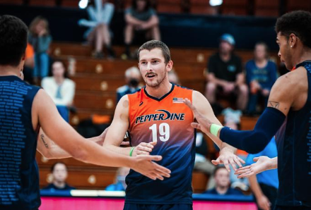 AVCAVolleyball's tweet photo. Welcome back men’s volleyball! 
Last night, No. 5 @PeppVolleyball beat @LMURailsplitter to kick off a busy opening week of matches. More ranked teams are in action tonight:
 No.10 @USCmensvolley at No.7 @ucsbmvb
 No.2 @UCLAMVB vs. @CSUNMensVB
 @GO_MARAUDERS at No.13 @OhioStateMVB https://t.co/MTnN6ohyMV