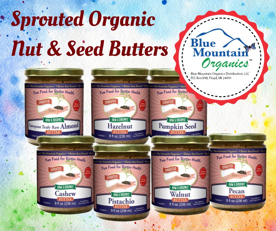 Creating a Health Vision this new year? Blue Mountain Organics delicious SPROUTED Nut Butter varieties - Try it out. Can't wait? Use this coupon code for $10 Off minimum purchase of $150: HEALTHYVISION10. bluemountainorganics.com