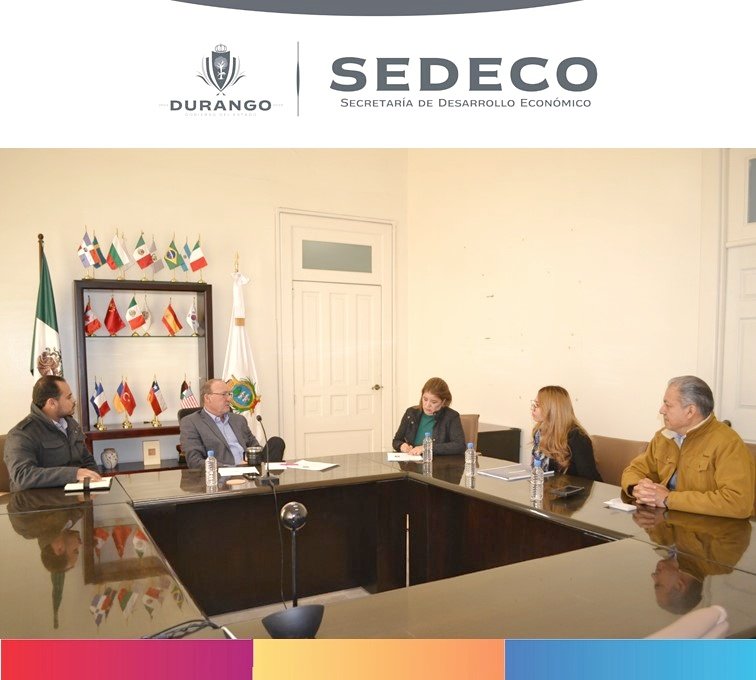 SedecoGobDgo's tweet photo. Por las gestiones y visión del gobernador @EVillegasV de generar #inversionesconvalor, empresa internacional de origen francés, sostuvo una reunión con el titular de Sedeco, @AlfredoMHerrera donde detallaron diversas posibilidades de desarrollo y estrategias para nuestro estado. https://t.co/x3aRWTBJ1o