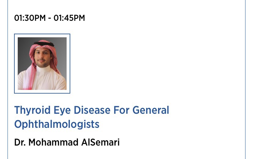 22ndKophth's tweet photo. Honored to have the great @M_Alsemari as a speaker and instructor @22ndKophth register now https://t.co/jWQuPIlJLq and book your seat #KOphth_2023 https://t.co/lT6v3fRzbQ