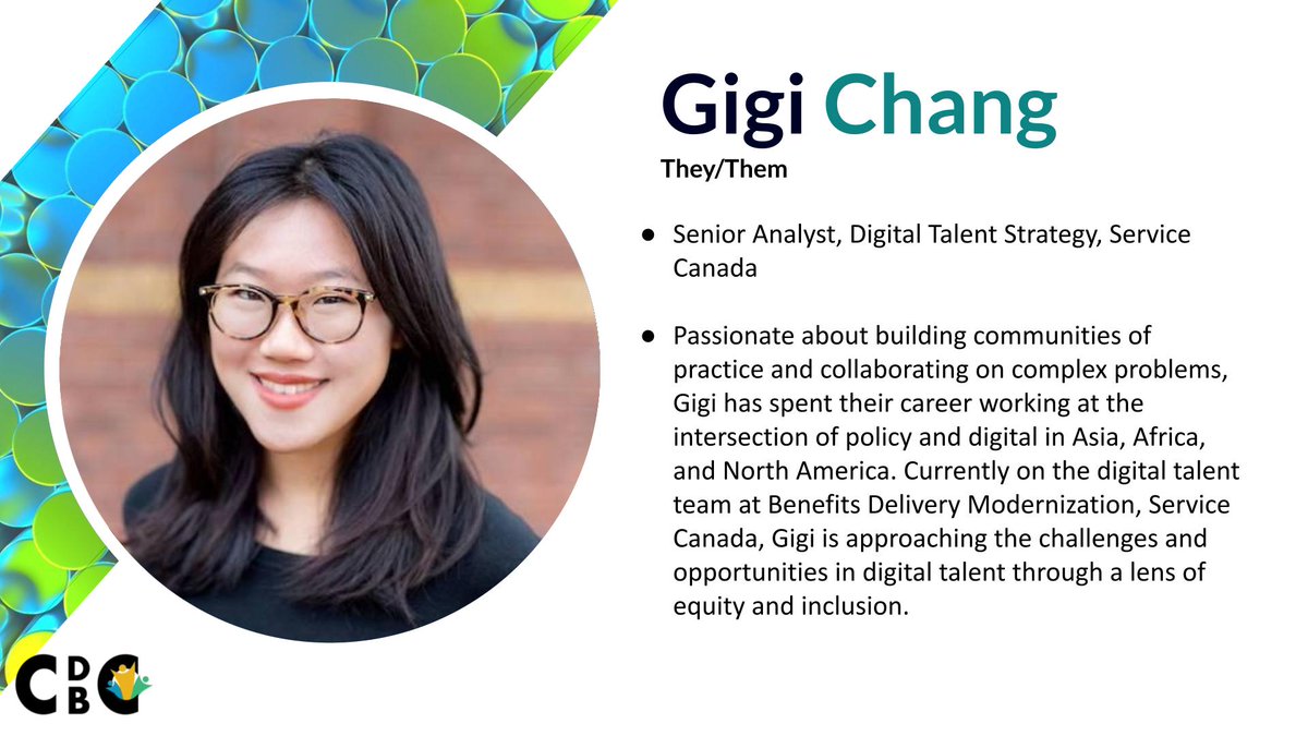 Some of our speakers for #CBC_CDC2023 come strongly recommended! @gigiestee is sponsored by GC power player @sidramatik. Big shoes to fill, but we know they can do it!

Register: wiki.gccollab.ca/Federal_Youth_…