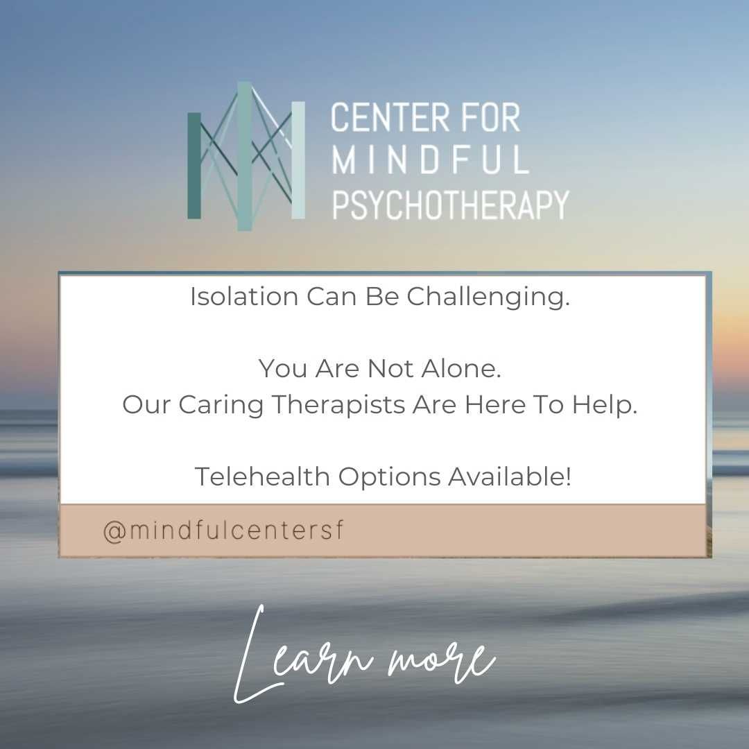 You Are Not Alone, Our Caring Therapists Are Here To Help. Telehealth Options Available!

Contact us today: mindfulcenter.org

#californiatherapist #therapyisforeveryone #findatherapist #therapyworks #healingjourney #mindfulnesstherapy #therapists