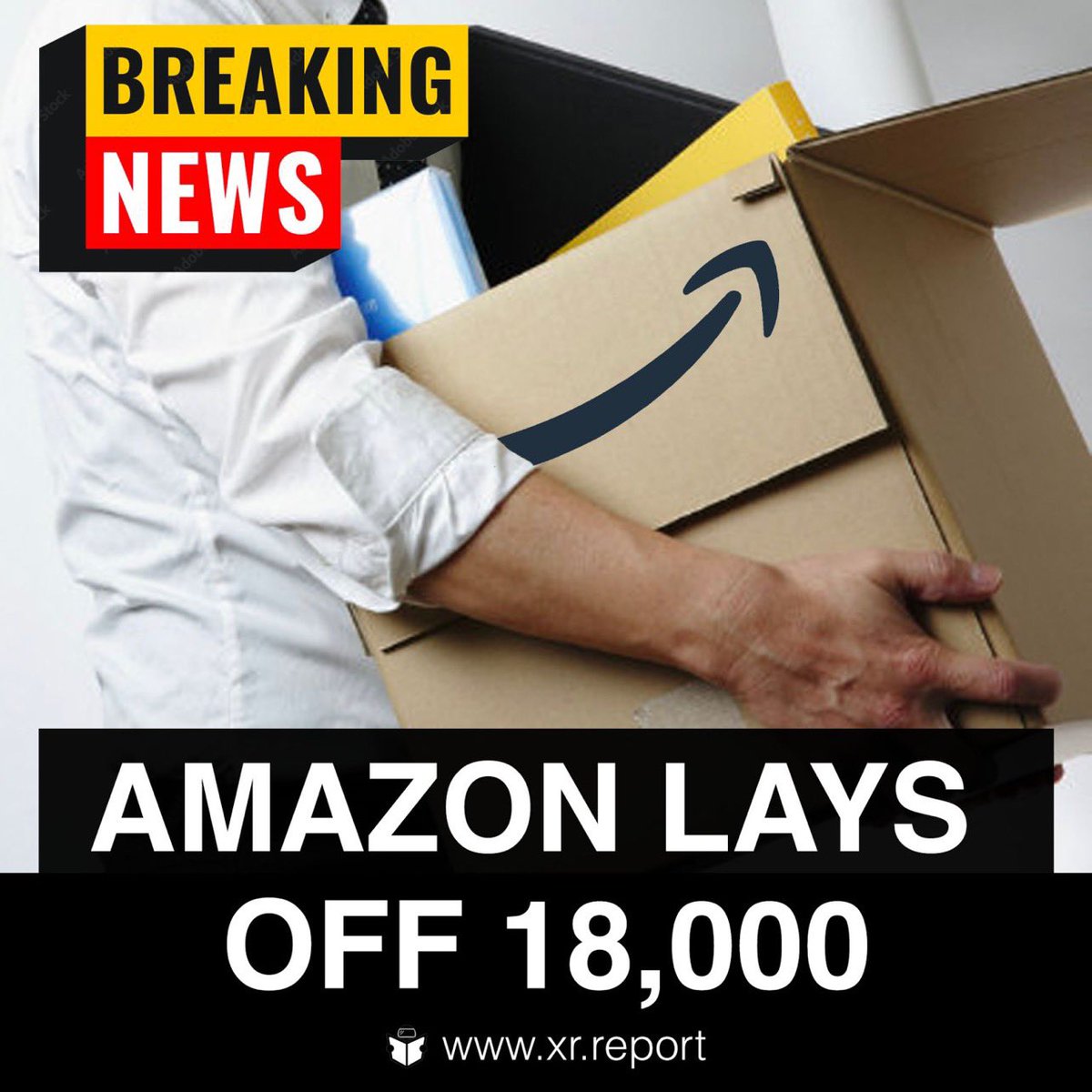 xrreport's tweet photo. Amazon to Slash More Than 18,000 Jobs in Escalation of Cuts
Source: TIME
Link: https://t.co/FDqbhkPXvo https://t.co/xdIVyv3eVb