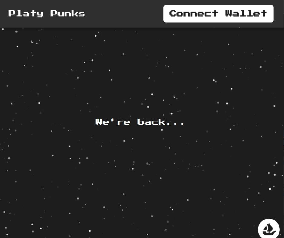 PlatyPunks_Real's tweet photo. Website is back! It's working and with an extra fun. 
https://t.co/Hg76rzGJdg https://t.co/jK15qKRSN0