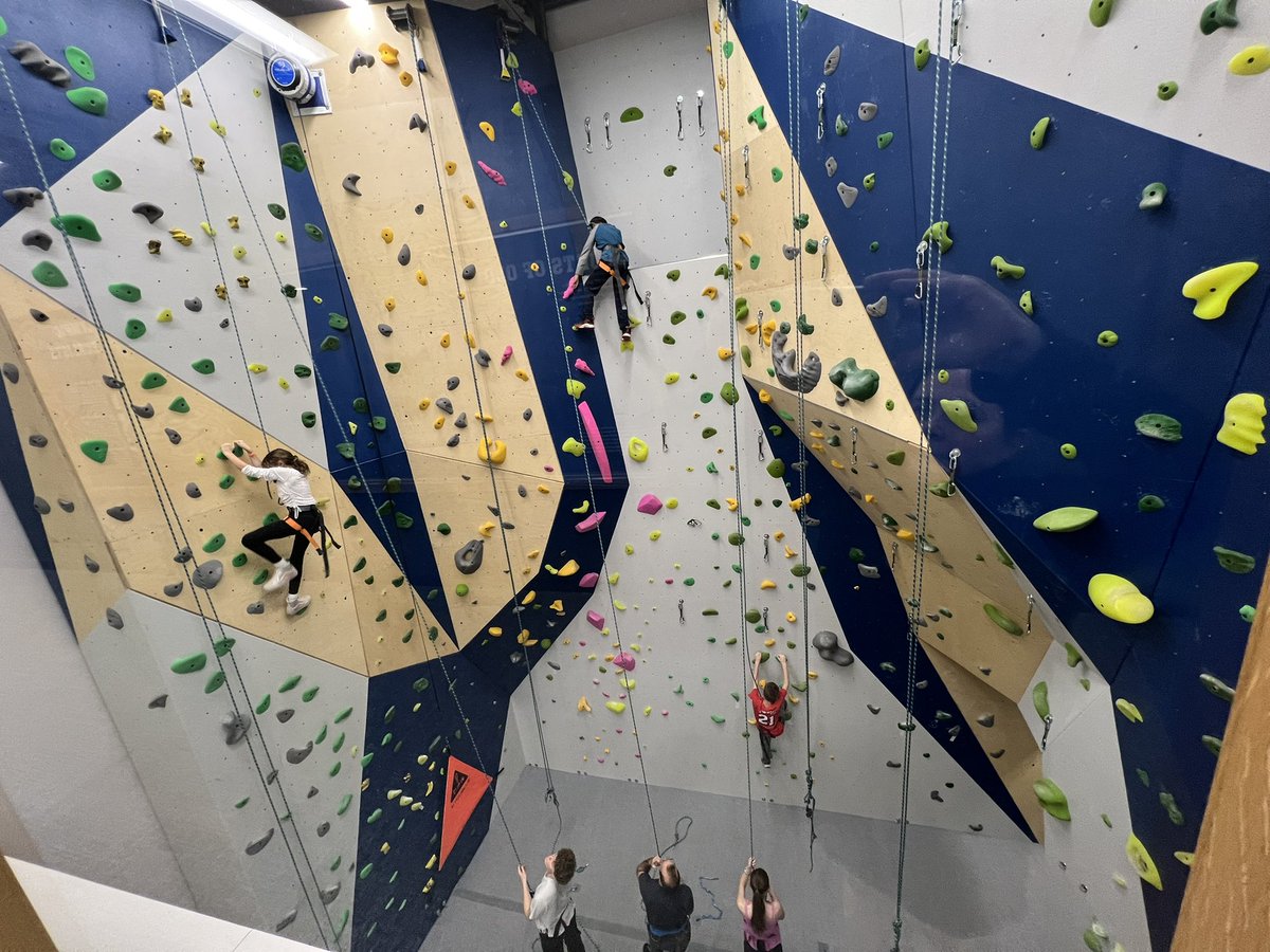 PennCharter's tweet photo. Climb on! @PCLowerSchool enrichment on the HPR Stillwagon Rock Wall! #DiveInClimbUp #exploresomethingnew https://t.co/bGJeD4L2Lc