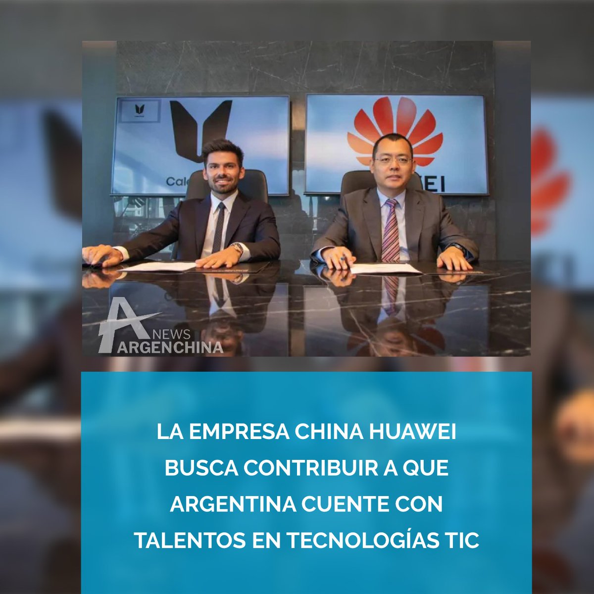 newsArgenChina's tweet photo. Huawei y la compañía argentina CaleGroup firmaron un acuerdo que busca contribuir a que todo el territorio nacional cuente con mano de obra calificada en talento TIC.
https://t.co/0BkkPpFjqo https://t.co/FpOaixqh3A
