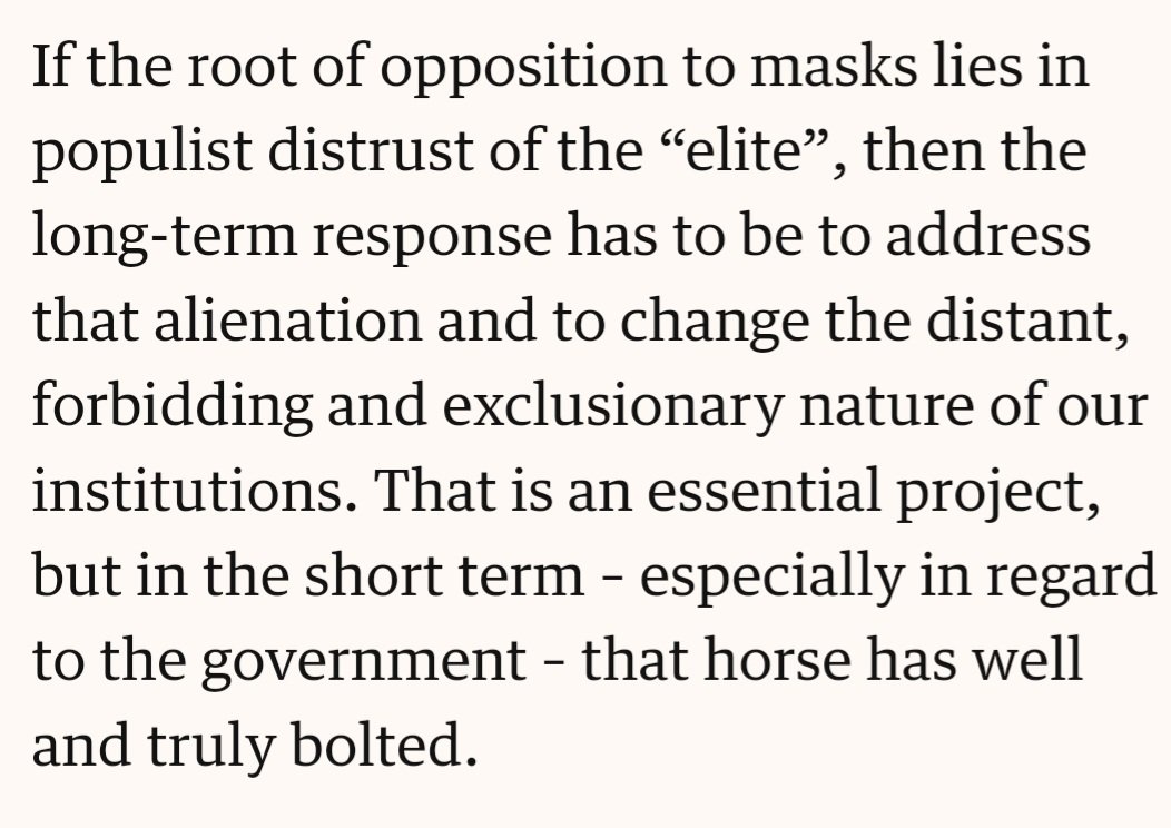 Genuinely incredible that an article by a tenured professor which ponders why people distrust the "elite" can have a massive and uncorrected misstatement in the headline theguardian.com/commentisfree/…