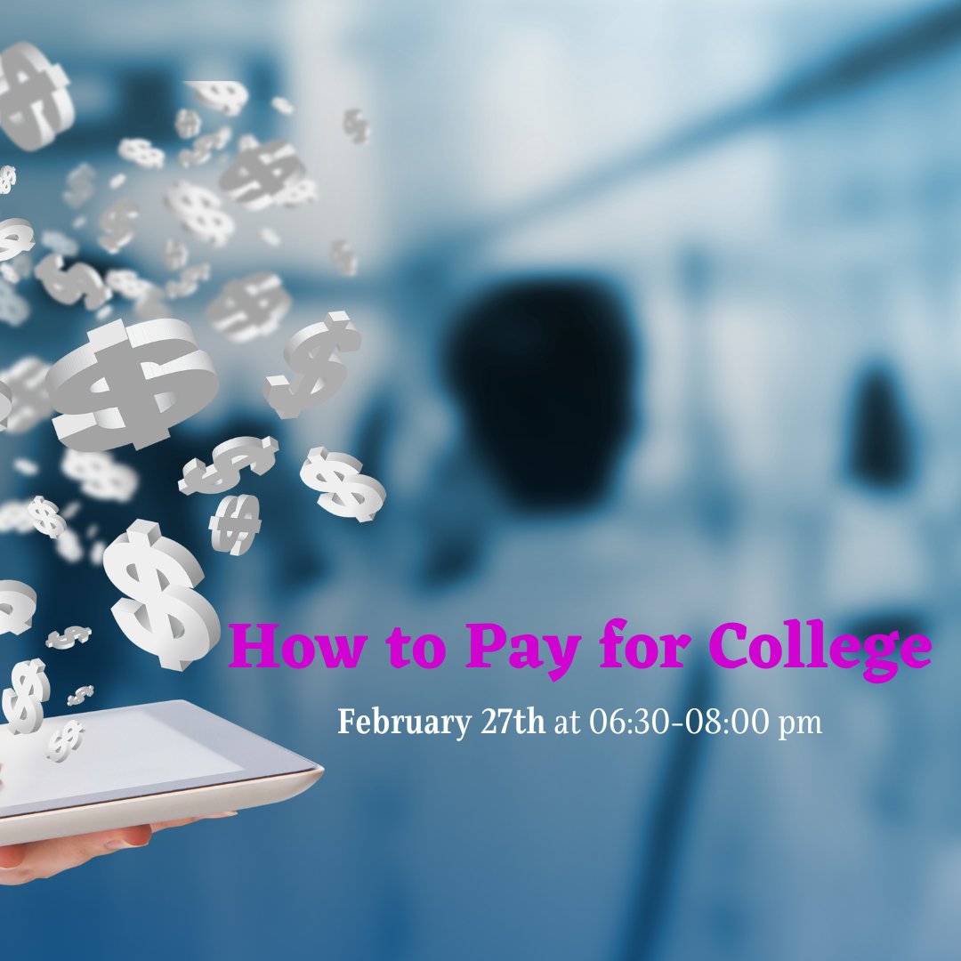 Ebplteens's tweet photo. Online workshop designed to help families with children of any age figure out how to pay for college. Learn how to reduce your out-of-pocket expenses &amp; the overall cost of college. https://t.co/GT0mwOGLZs @EBPLibrary @EBPublicSchools @NjlaYass https://t.co/Dp0LFns0G3