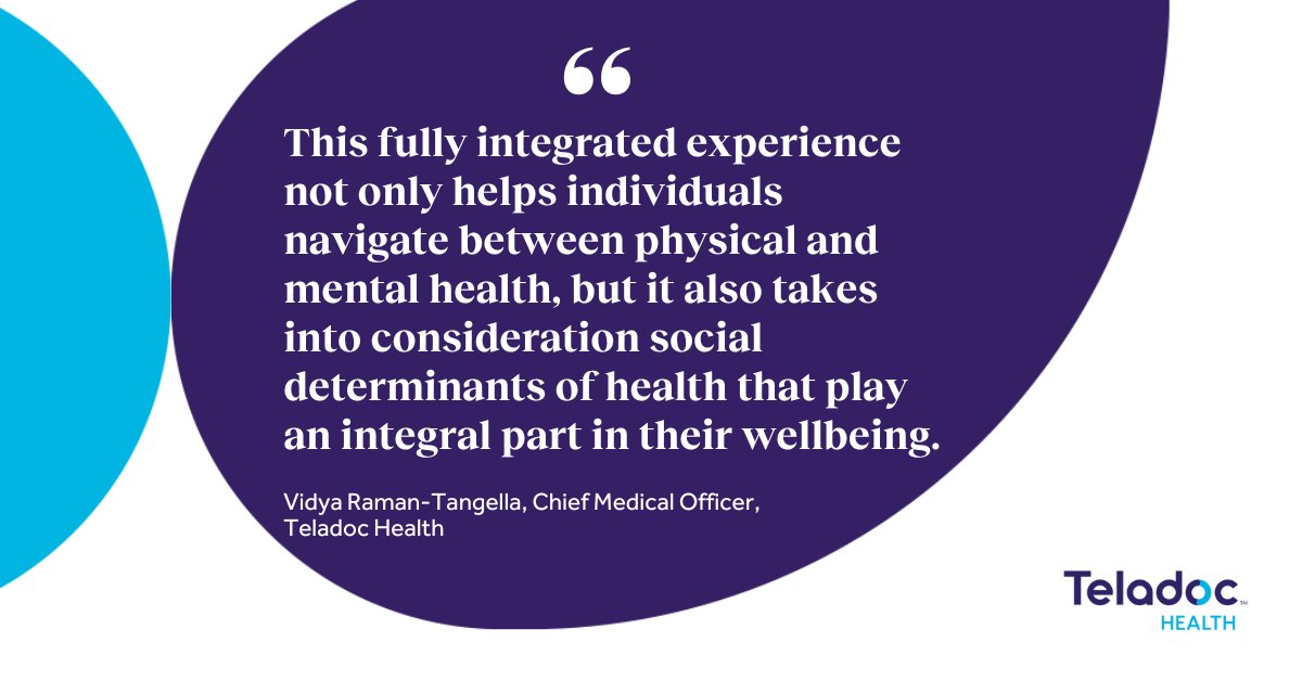 News: Today we announced the launch of a fully integrated healthcare experience through a new comprehensive digital application enabling personalized whole-person care to individuals. Learn more here: teladochealth.cc/3WQSUiH

#VirtualCare