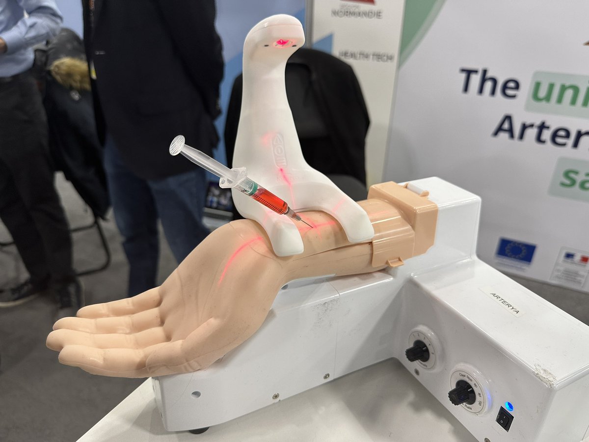 Les Français d’Arterya <a href="/contactArterya/">Arterya</a> ont mis au point un dispositif médical qui permet de trouver l’artère où piquer et diriger le soignant au laser. Les essais cliniques vont bientôt commencer. Sortie en 2025.