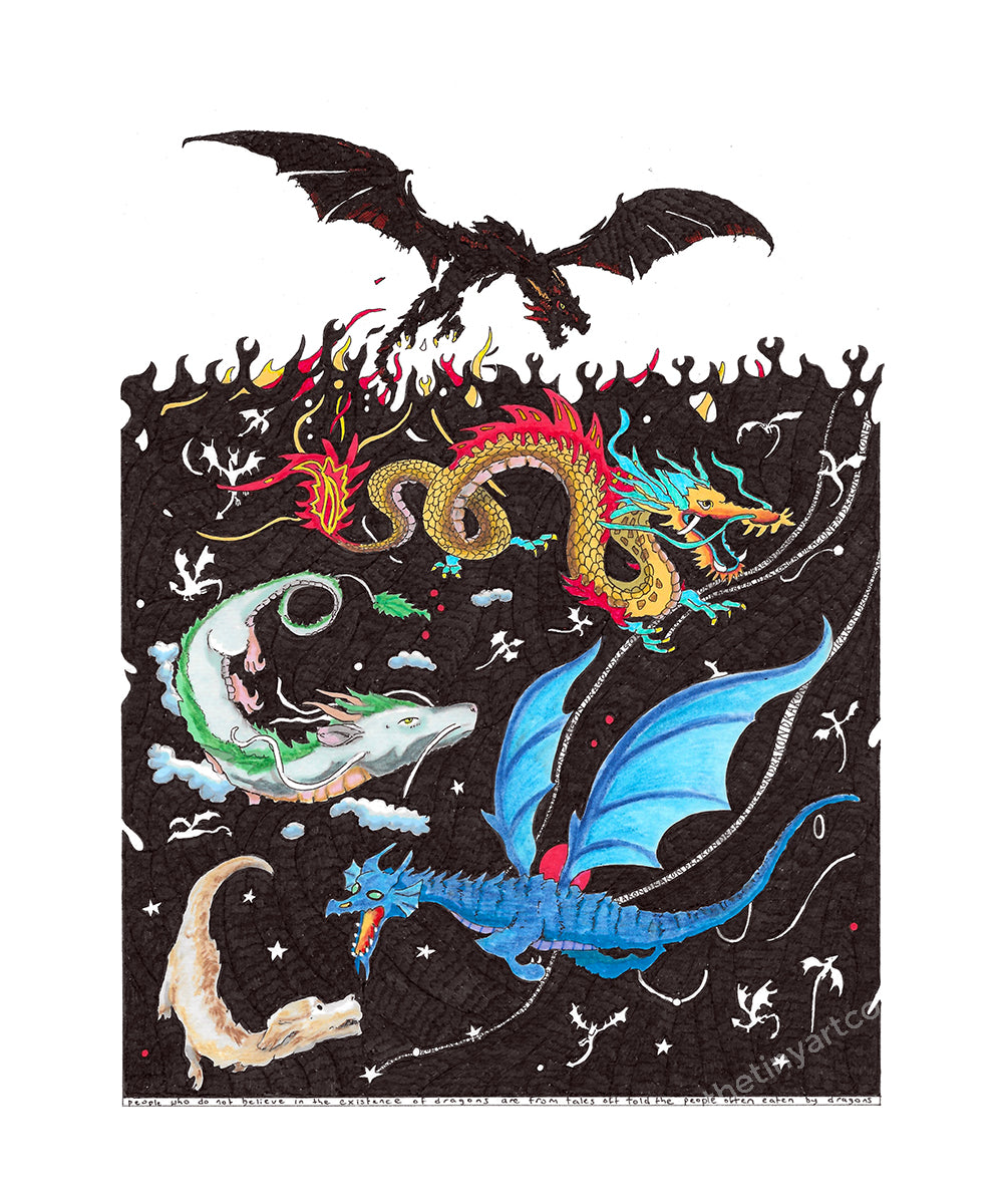 Dragon. My first drawing of 2023.