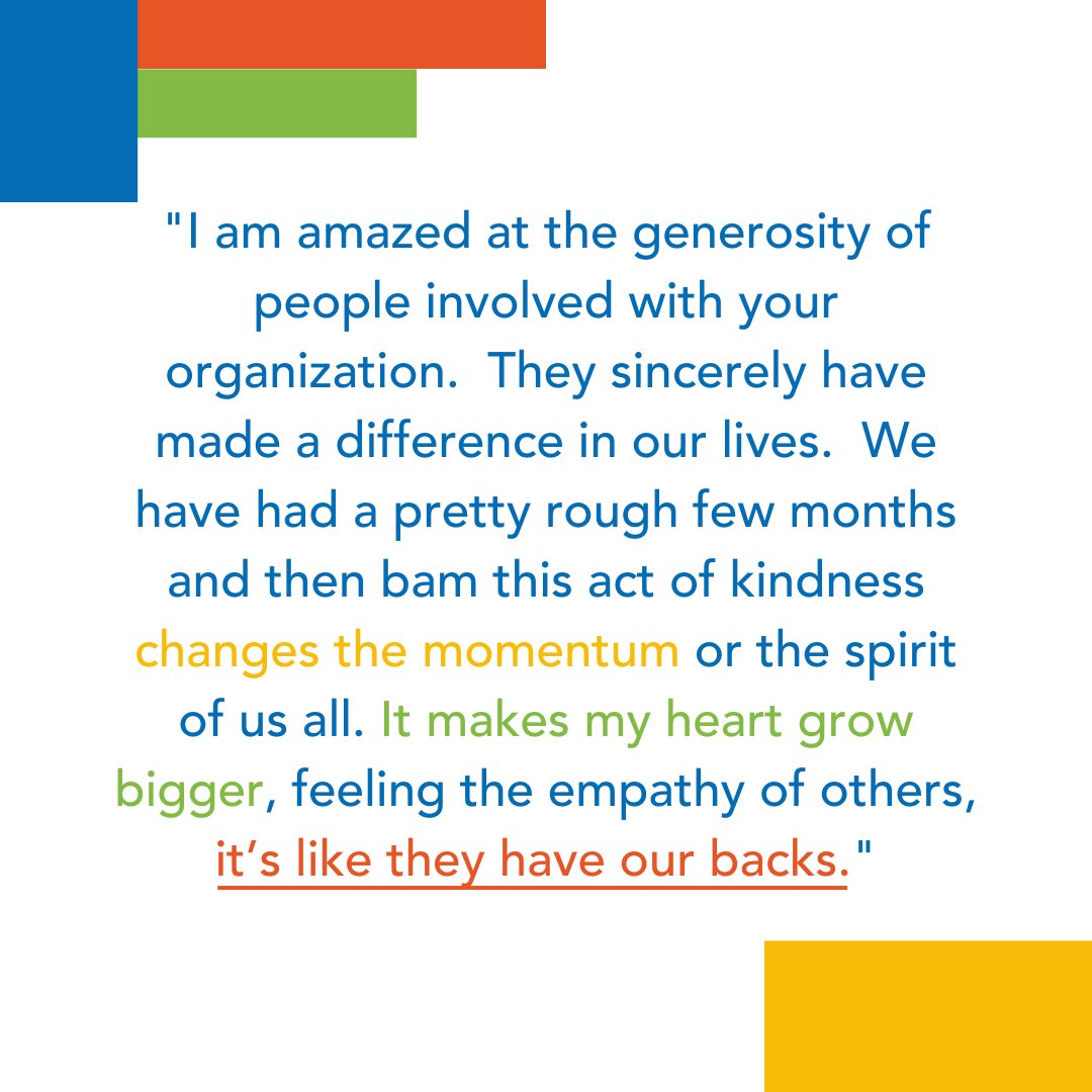 Feedback like this is why we do what we do! 

Our program provides recipients an opportunity to have fun together. Participants feel included in their community and stronger connections with the supports around them. #MoreThanATicket #KidsUpFront