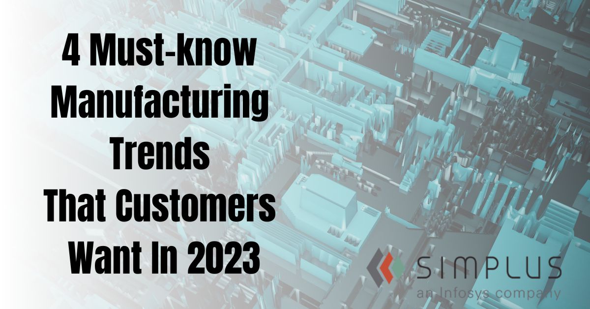 Before you plan strategies for 2023, let’s explore four must-know trends every #manufacturing company should be watching in 2023 to future-proof their organization. Check it out. bit.ly/3XboiIy <a href="/Infosys/">Infosys</a>