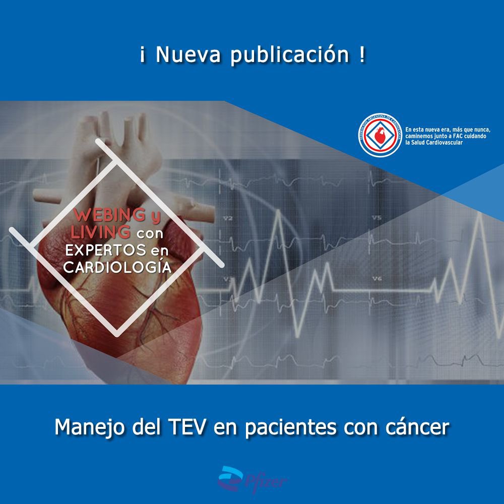 fac_cardio's tweet photo. [WEBING] “Manejo del TEV en pacientes con cáncer "

➕ Para más información e inscripción: https://t.co/rBUgJ8aG4X

#Webing #Cardiologia #FAC https://t.co/PXvaOqM7u4