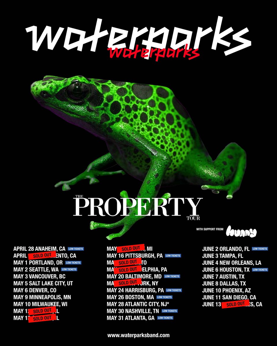 I’M OVERDUE FOR FOOD POISONING IT’S BEEN A LONG LONG TIME!!!!!

CHICAGO NIGHT 2 SOLD OUT 🔴
PITTSBURGH, BOSTON, ORLANDO, NASHVILLE, ANAHEIM, BALTIMORE 
ARE NEXT

ALL MY HIMBOS GO GET YOUR TIX: waterparksband.com